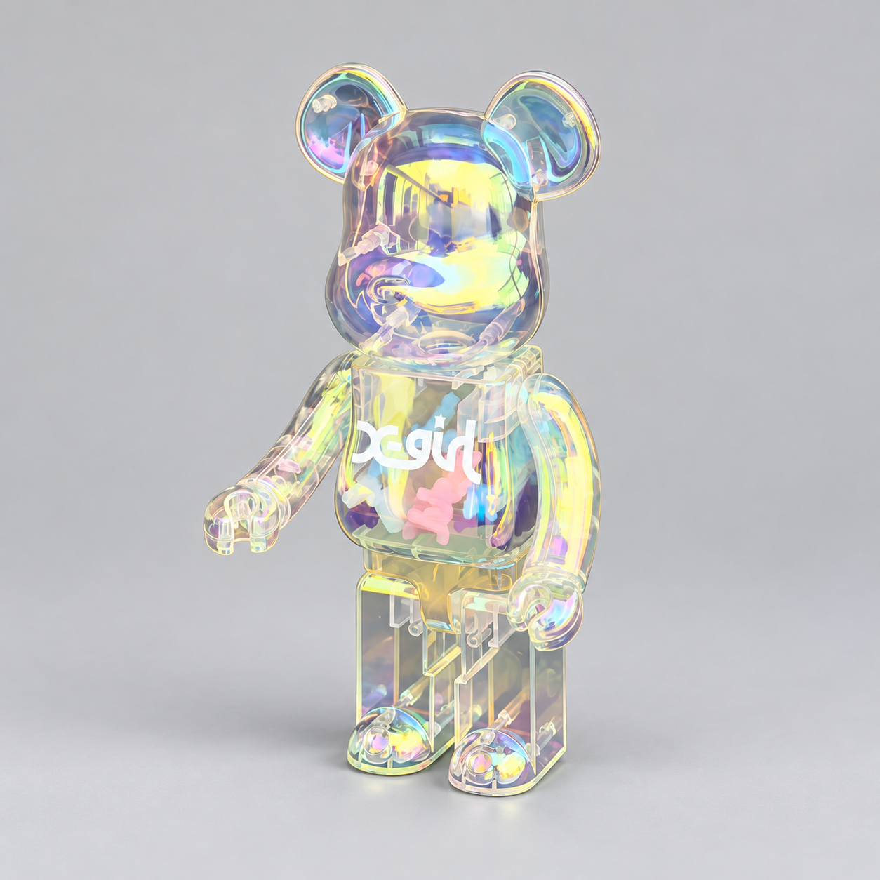 Bearbrick X-Girl Iridescent Holographic