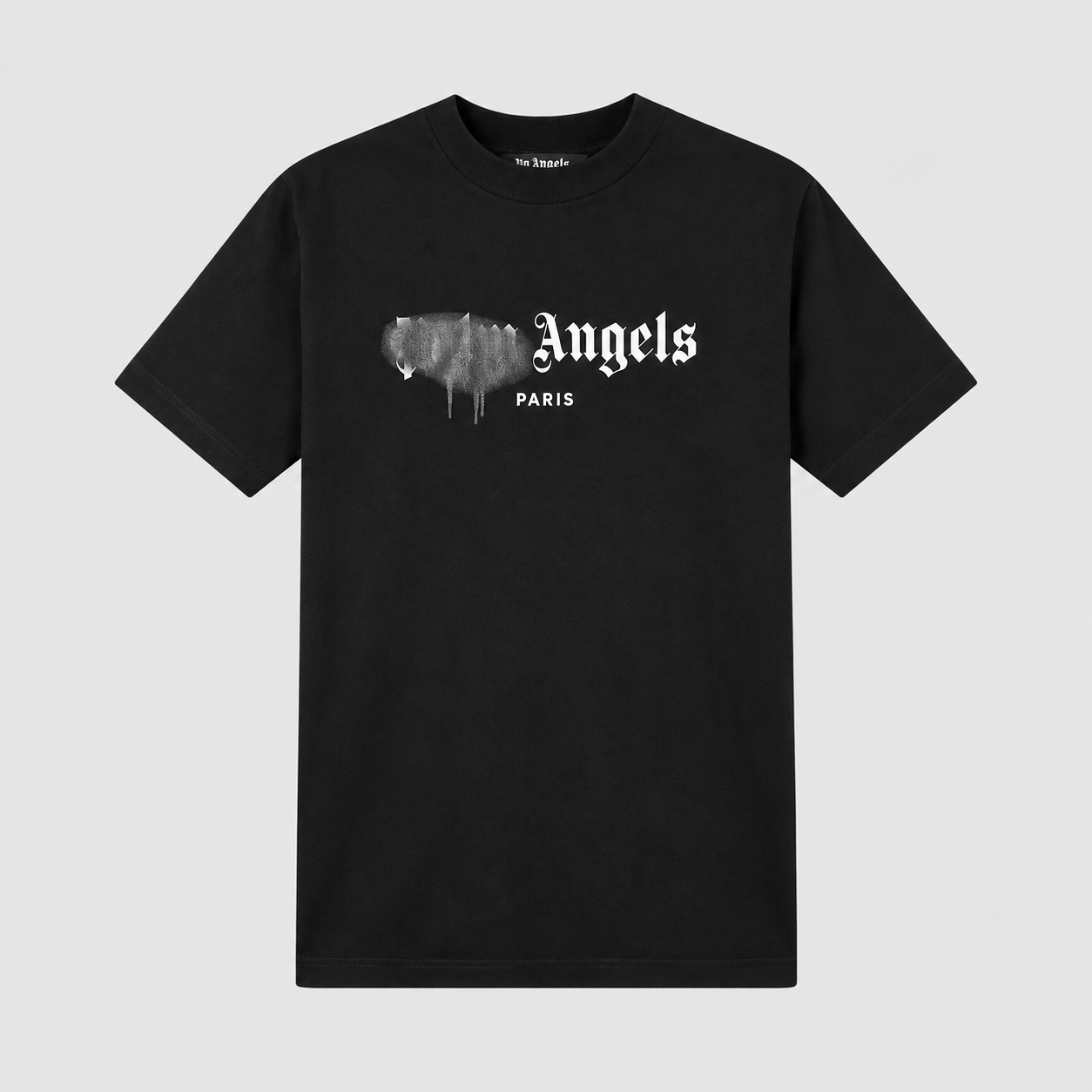 Palm Angels Paris Sprayed Logo T-Shirt – Black